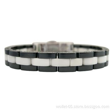 Magnetic Ceramic Bracelet, Stainless Steel and Ceramic, Jewelry Can be Inset Magnets or Germanium
